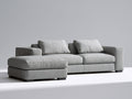 Ecksofa Stoff 300 x 160 x 85 cm - Hellgrau - Modernes Design für Wohnzimmer