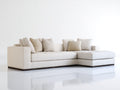 Ecksofa 330x230x85 cm Stoffbezug Beige Modernes Wohnzimmer Sofa