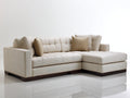 Ecksofa 310x230x75 cm aus Stoff in Beige mit gesteppter Polsterung - Modernes Ecksofa für komfortable Wohnbereiche
