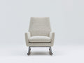 Schaukelstuhl 78x85x105 cm Bouclé Bezug Beige Moderner Relaxsessel