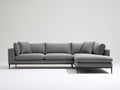 Ecksofa 280x200x85 cm - Stoffsofa in Hellgrau - Modernes Eckdesign mit bequemer Polsterung für Wohnzimmer