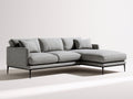 Ecksofa 310x220x75 cm aus Stoff in Grau mit moderner Polsterung - Großzügiges L-förmiges Sofa für Wohnzimmer