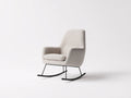 Schaukelstühle Stoff 75 x 85 x 95 cm - Cremeweiß - Modernes Design mit Metallgestell
