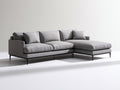 Ecksofa Stoff 300 x 170 x 85 cm - Hellgrau - Modernes Design für Wohnzimmer