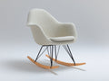 Schaukelstuhl 82x90x108 cm Bouclé Bezug Beige Moderner Relaxsessel