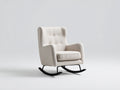 Schaukelstuhl 78x85x105 cm Bouclé Bezug Beige Moderner Relaxsessel