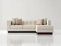 Ecksofa 300x210x85 cm - Stoffsofa in Beige - Modernes L-förmiges Design mit Ottomane für Wohnzimmer