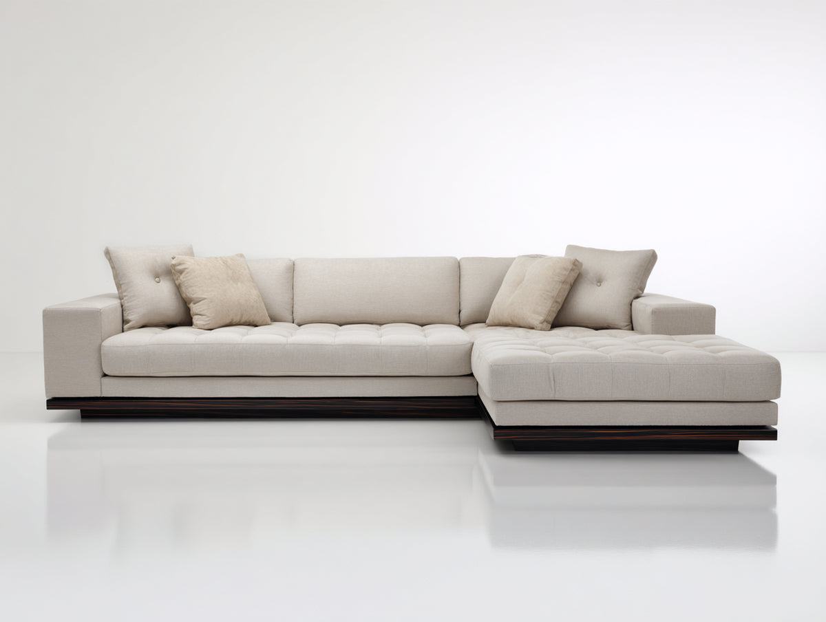 Ecksofa 320x230x75 cm aus Stoff in Beige mit moderner Polsterung - Großzügiges Ecksofa für stilvolle Wohnzimmer